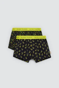 Pack 2 bóxers juveniles algodón estampados Alien