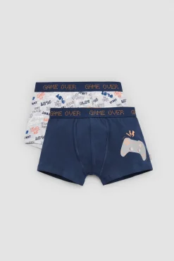 Pack 2 bóxers juveniles algodón estampados Gamer