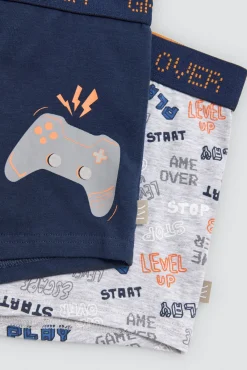 Pack 2 bóxers juveniles algodón estampados Gamer