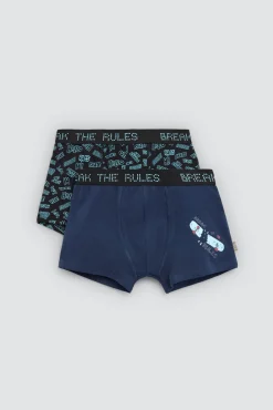 Pack 2 bóxers juveniles algodón estampados Skate