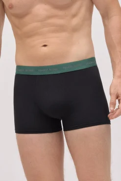 Pack 6 bóxers negros con banda de color
