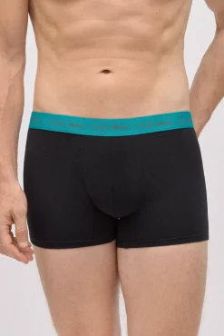 Pack 6 bóxers negros con banda de color