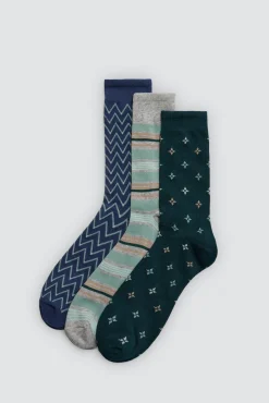 Pack 3 calcetines altos estampados