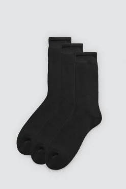 Pack 3 calcetines altos térmicos puño antipresión color negro