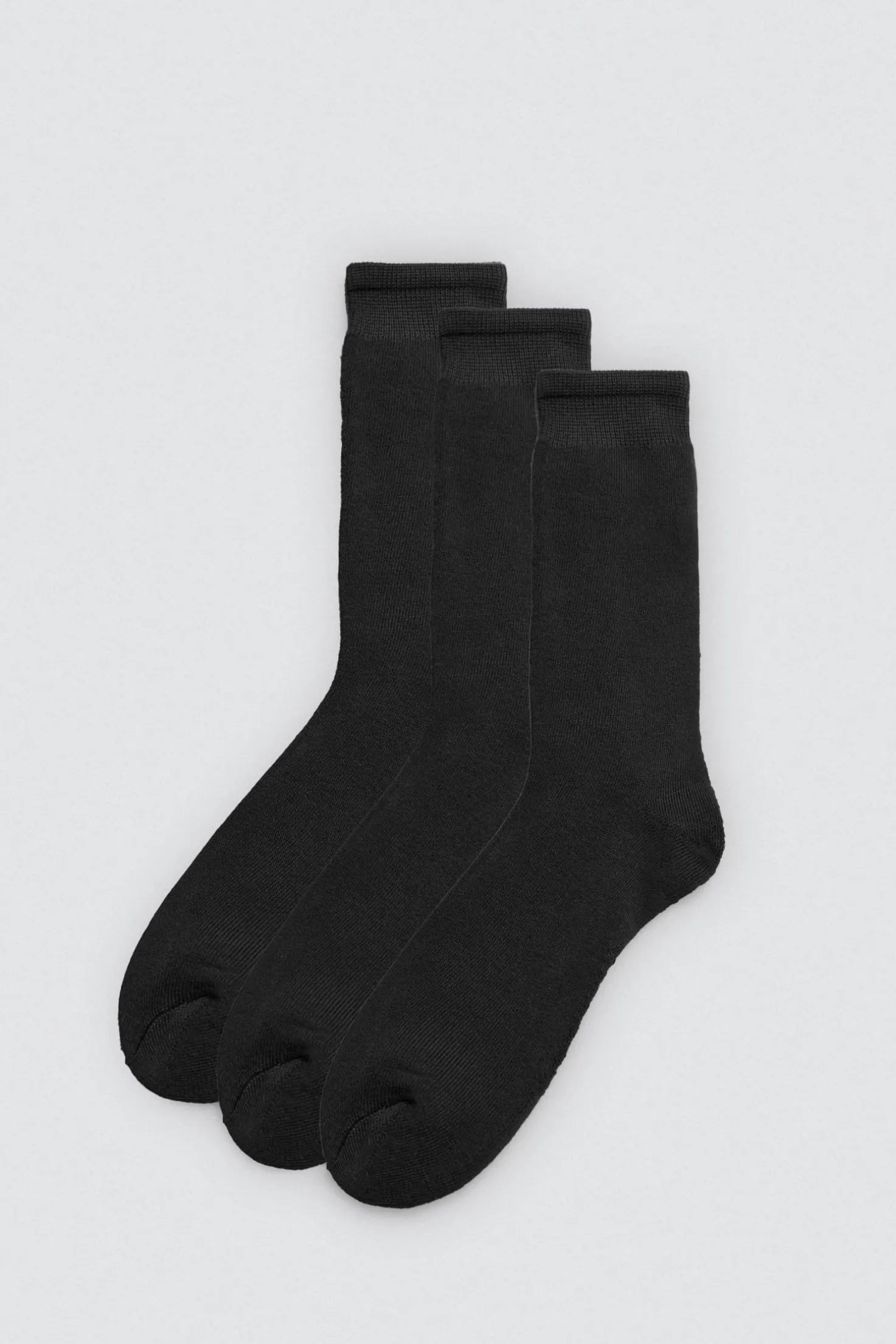 Pack 3 calcetines altos térmicos puño antipresión color negro