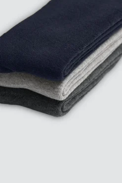 Pack 3 calcetines altos térmicos puño antipresión colores neutros