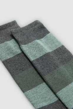 Pack 3 calcetines altos térmicos puño antipresión estampado rayas