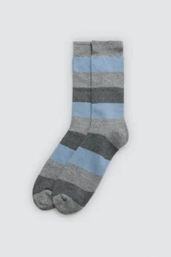 Pack 3 calcetines altos térmicos puño antipresión estampado rayas