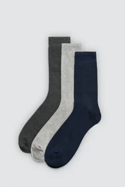 Pack 3 calcetines bambú básicos colores neutros