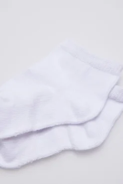 Pack 3 calcetines bebé básicos transpirables blanco