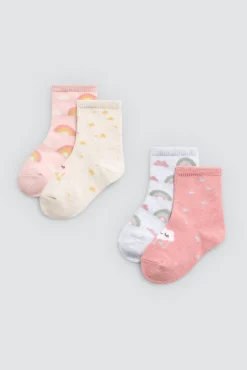 Pack 4 calcetines bebé estampados Rainbow & Stars
