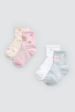 Pack 4 calcetines bebé estampados Universe