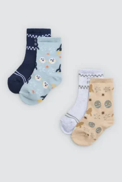 Pack 4 calcetines bebé estampados Cool baby