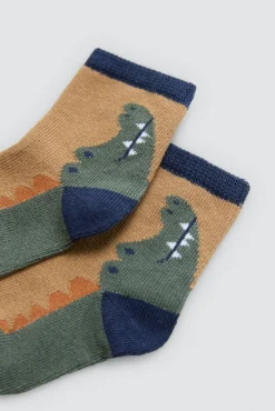 Pack 4 calcetines bebé estampados cocodrilo