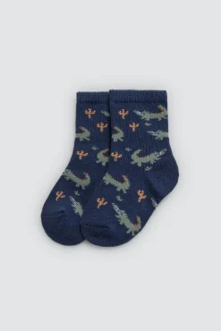 Pack 4 calcetines bebé estampados cocodrilo