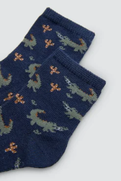Pack 4 calcetines bebé estampados cocodrilo