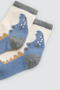 Pack 4 calcetines bebé estampados cocodrilo