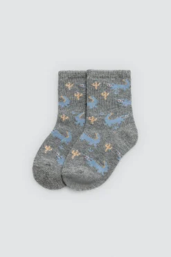 Pack 4 calcetines bebé estampados cocodrilo