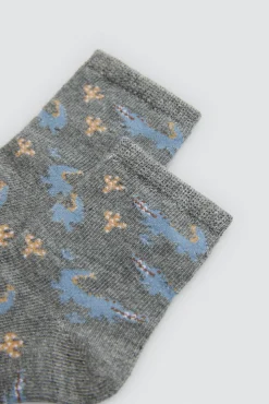 Pack 4 calcetines bebé estampados cocodrilo