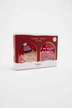 Pack 2 calcetines bebé Navidad