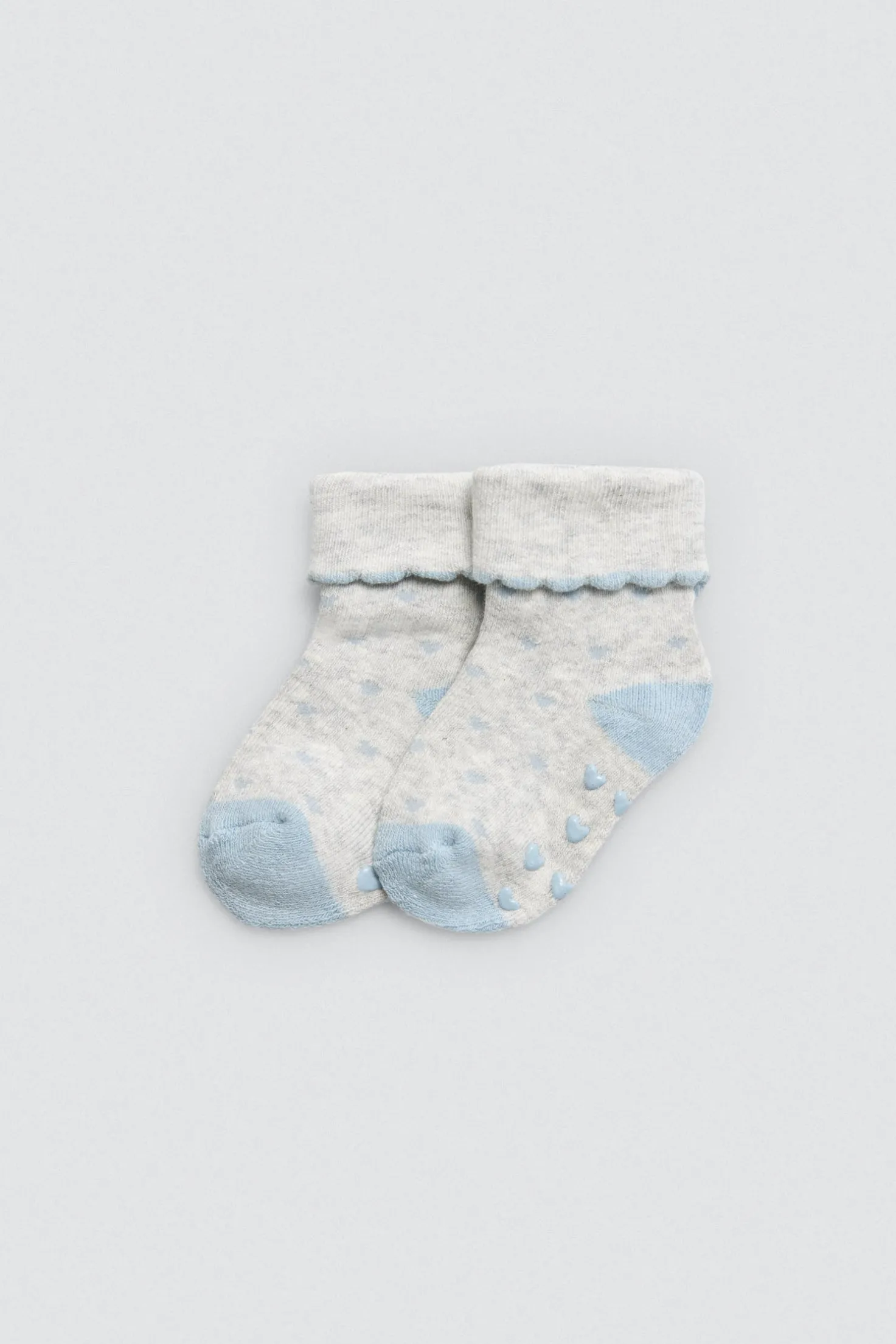 Pack 4 calcetines bebé térmicos antideslizantes tonos rosas