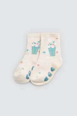 Pack 4 calcetines bebé térmicos antideslizantes Candy Circus