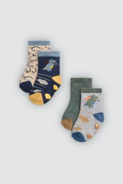 Pack 4 calcetines bebé térmicos antideslizantes Dragon Tale