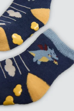 Pack 4 calcetines bebé térmicos antideslizantes Dragon Tale