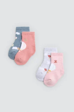 Pack 4 calcetines bebé térmicos estampados Ballon