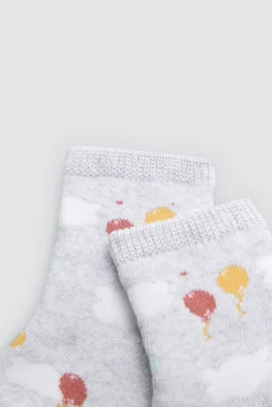 Pack 4 calcetines bebé térmicos estampados Ballon