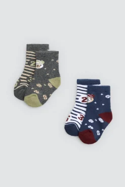 Pack 4 calcetines bebé térmicos estampados