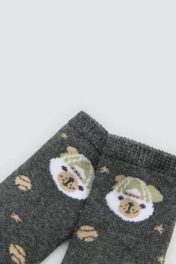 Pack 4 calcetines bebé térmicos estampados