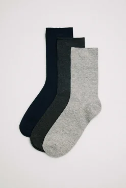 Pack 3 calcetines básicos mujer sin puño surtidos