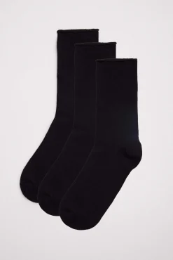 Pack 3 calcetines básicos sin puño lisos