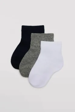 Pack 3 calcetines de bebé transpirables estilo sport colores