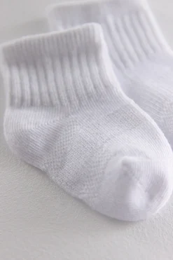 Pack 3 calcetines de bebé transpirables estilo sport blanco