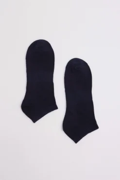 Pack 3 calcetines deportivos tobilleros algodón marino