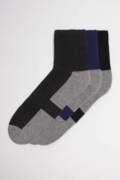 Pack 3 calcetines deportivos de rizo tonos oscuros