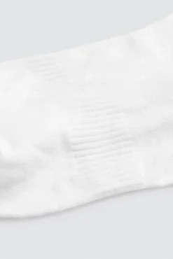 Pack 3 calcetines deportivos puño a rayas blanco