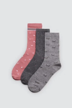 Pack 3 calcetines estampados mascotas