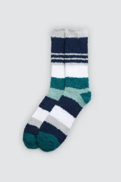 Pack 3 calcetines franela puño antipresión estampado geométrico