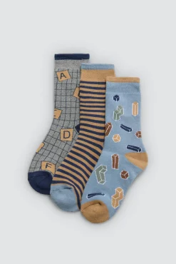 Pack 3 calcetines infantiles térmicos estampados Board games