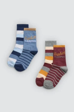 Pack 4 calcetines infantiles estampados College
