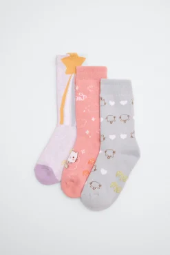 Pack 3 calcetines infantiles térmicos antideslizantes Meow