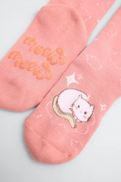 Pack 3 calcetines infantiles térmicos antideslizantes Meow