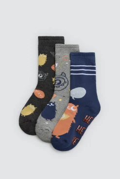 Pack 3 calcetines infantiles térmicos antideslizantes Hello