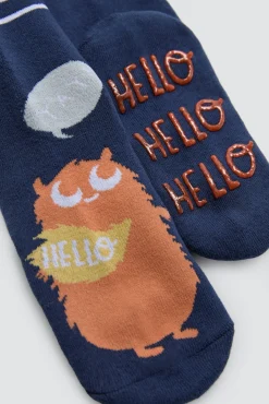 Pack 3 calcetines infantiles térmicos antideslizantes Hello