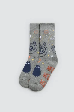 Pack 3 calcetines infantiles térmicos antideslizantes Hello