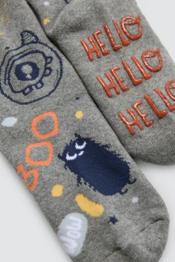 Pack 3 calcetines infantiles térmicos antideslizantes Hello