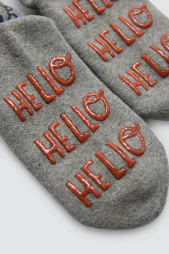 Pack 3 calcetines infantiles térmicos antideslizantes Hello
